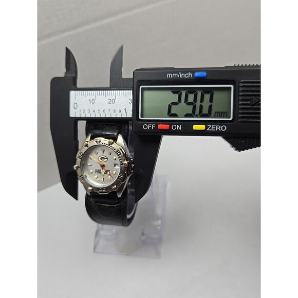 Womens Green Bay Packers Quartz Watch Date Gold Silver Leather Cuff New Battery - Picture 5 of 12